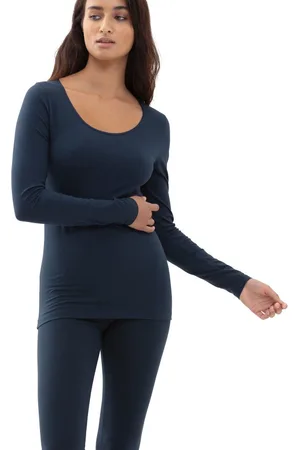 Mey Shirt met lange mouwen COTTON PURE Diepe, ronde hals