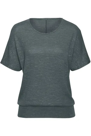 vivance collection Shirt met korte mouwen Met brede tailleband van zacht viscose-fijntricot