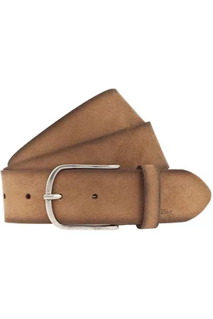 Mustang Leren riem Velours damesriem met logo-opdruk