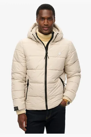 Superdry Gewatteerde jas HOODED SPORTS PUFFR JACKET met contrastkleurig borduursel