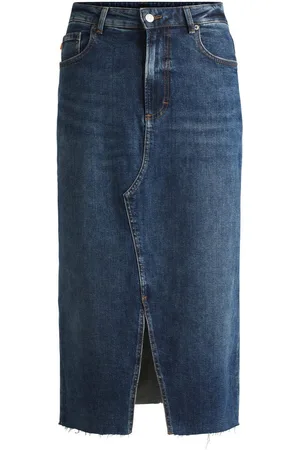 HUGO BOSS Geweven rok C_DENIM SKIRT MIDI