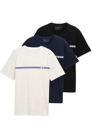 TOM TAILOR T-shirt met logoprint (set, 3-delig)