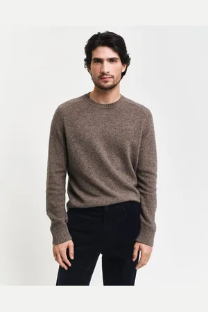 GANT Trui met ronde hals WOOL BLEND C-NECK in gemêleerde look