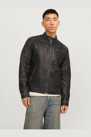 JACK & JONES Imitatieleren jack JJEROCKY WASHED PU JACKET NOOS