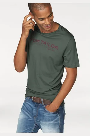 TOM TAILOR Shirt met ronde hals met logoprint