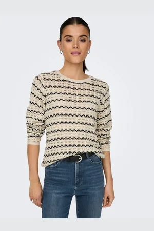 ONLY Gebreide trui ONLASA LS STRUCTURE O-NECK NCA KNT
