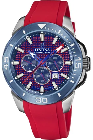 Festina Chronograaf Chrono Bike Horloge, quartzhorloge, herenhorloge, stopwatchfunctie, stalen armband