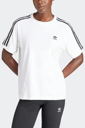 adidas T-shirt 3 STRIPE TEE drie-strepen shirt met trefoil-logo