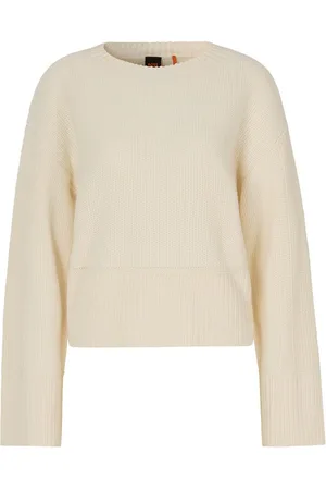 HUGO BOSS Gebreide trui C_Foussin in modieuze structuur-look