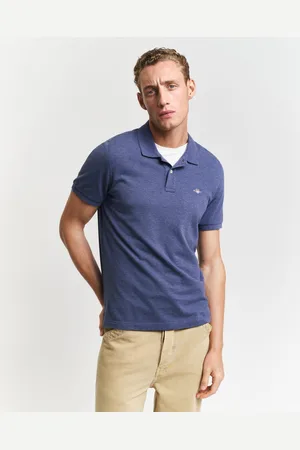 GANT Poloshirt REG SHIELD SS PIQUE POLO met logo en platte breikraag 100% katoen pique