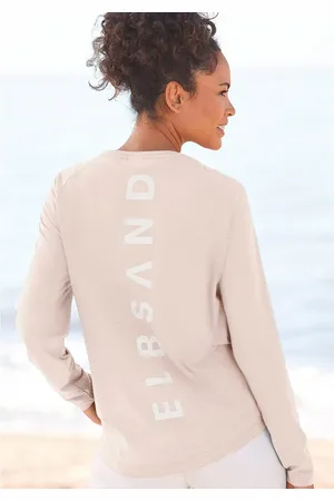 ELBSAND Longsleeve Tira met logoprint op de rug, shirt met lange mouwen, sportief-casual