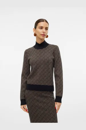 VERO MODA Gebreide trui VMARIA ART LS HIGH-NECK PULLOVER GA