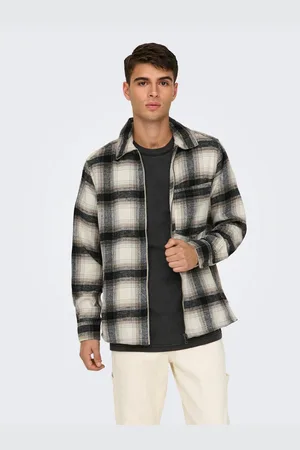 Only & Sons Overhemd met lange mouwen ONSAUSTIN WOOL ZIP OVERSHIRT
