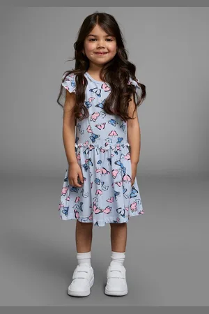 Kidsworld Jerseyjurk Voor kleine meisjes zomerse gelegenheden en feesten, knie-vrije lengte, modieuze noot