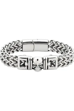 Bruno Banani Edelstalen armband Sieraad cadeau armband van roestvrij staal met schedelmotief