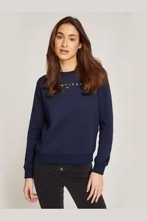 Tommy Hilfiger Sweatshirt TJW REG LINEAR CREW EXT in grote maten met logo-opschrift