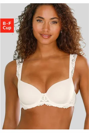 Lascana Bh met steuncups FLORA met prachtige kantbanden en edel glinsterend accessoire, lingerie