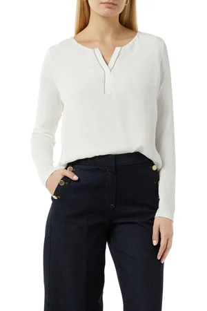 Comma, Shirt met lange mouwen met siersteentjes