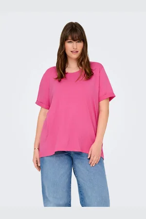 ONLY Shirt met korte mouwen CARMOSTER S/S FOLD UP TOP JRS NOOS