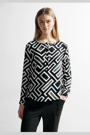 CECIL Blouse met lange mouwen met grafisch patroon