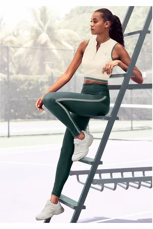 Lascana Functionele legging Tennis met contraststrepen opzij