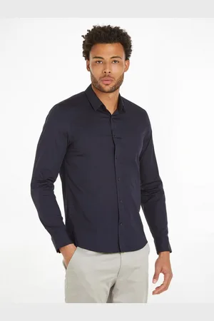Calvin Klein Overhemd met lange mouwen SLIM FIT STRETCH POPLIN