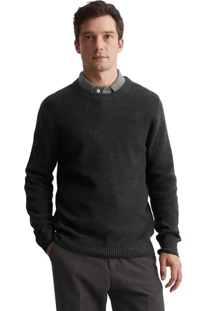 Marc O’ Polo Trui met ronde hals Zachte bi-kleur effect