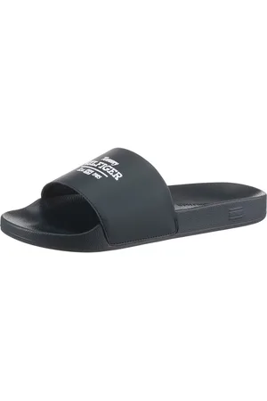 Tommy Hilfiger Slippers EMBROID HILFIGER 85 POOL SLIDE zomerschoen, slippers, badslippers met logo-borduursel