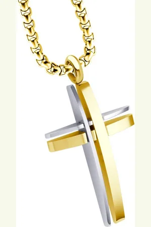 Firetti Ketting met hanger Sieraad cadeau kruis met zirkoon (synthetisch)