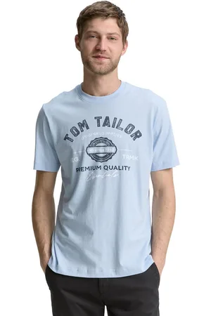 TOM TAILOR T-shirt met grote logo-frontprint