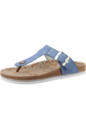 TOM TAILOR Teenslippers , flats, zomerschoen, dianette, strand schoen in jeans-look