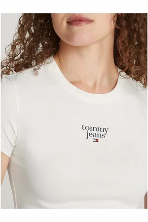 Tommy Hilfiger T-shirt TJW SLIM ESSENTIAL LOGO1 TEE EXT in grote maten met logo-opschrift