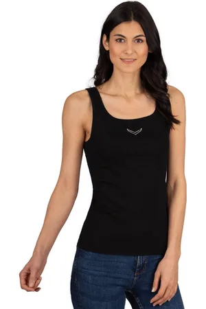 Trigema Tanktop hemdshirt met kristallen (1-delig)