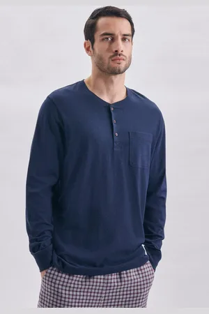 Seidensticker Pyjama Zwarte roos Pyjama bovenstuk effen
