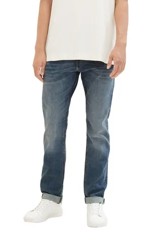 TOM TAILOR 5-pocket jeans AEDAN STRAIGHT met contrastnaden en stretchpercentage