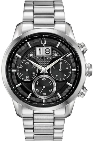 BULOVA Chronograaf Sutton Armbanduhr, quartz horloge, herenhorloge, roestvrij stalen band, dag