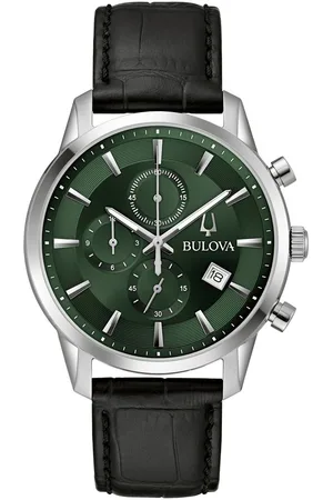 BULOVA Chronograaf 96B413 Horloge, quartz, herenhorloge, dameshorloge, leren band, datum