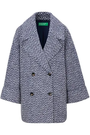 Benetton Winterjas tweekleurig gemusterd
