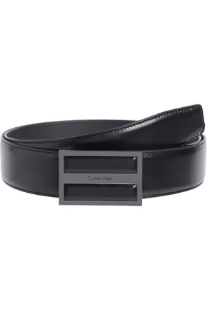 Calvin Klein Leren riem LEATHER INLAY PLAQUE 35MM