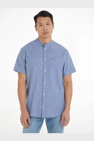 Tommy Hilfiger Overhemd met korte mouwen TJM REG MAO LINEN BLEND SS SHIRT