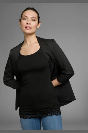 AJC Lang shirt Lange mouwen, figuurvolgende snit, effen, ronde hals
