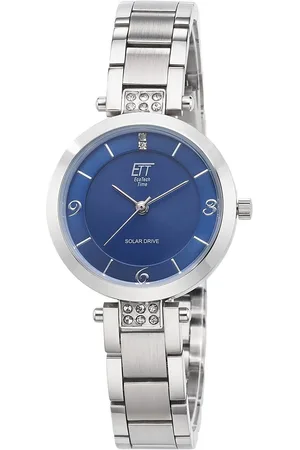 Ett Solarhorloge Solar Drive Horloge, dameshorloge, stalen armband (set, 2-delig, Met riemverkorter)