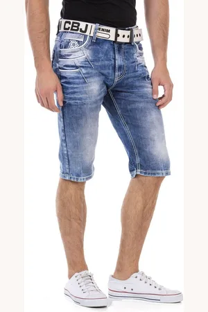 Cipo & Baxx Bermuda in denim en met markante zakken