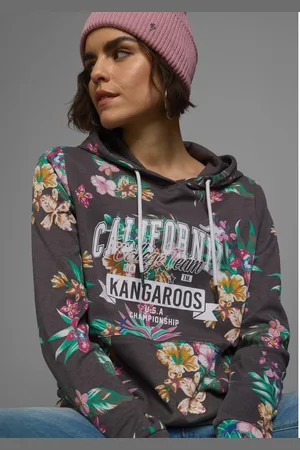 KangaROOS Hoodie Lange mouwen, figuurvolgende snit, van interlockmateriaal