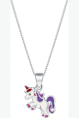 Firetti Ketting met hanger Sieraad cadeau zilver 925 halssieraad halsketting panzerketting eenhoorn