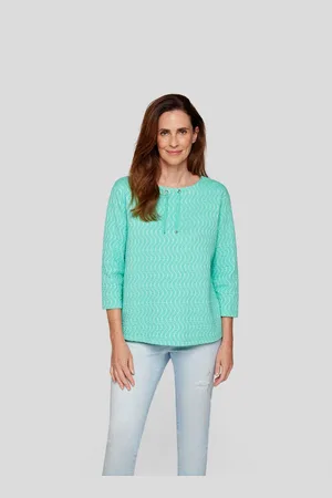 Rabe Shirt met 3/4 mouwen met golfstructuur