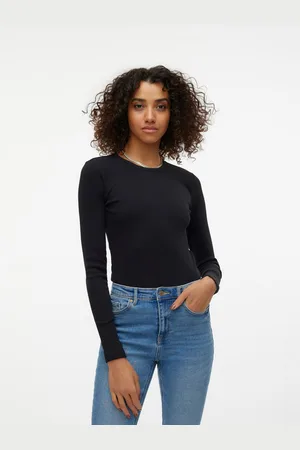 VERO MODA Shirt met lange mouwen VMCHLOE LS SHORT TOP JRS NOOS