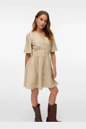 VERO MODA Mini-jurk VMMELANEY 2/4 SHORT DRESS WVN NOOS