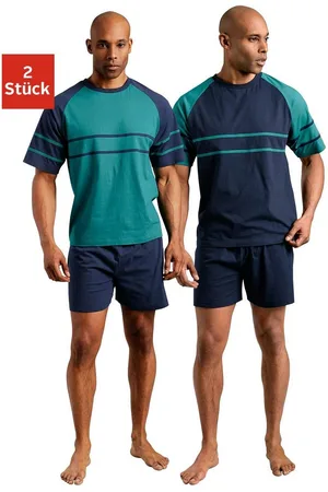 le jogger ® Pyjama met opgestikte strepen (4-delig, Set van 2)