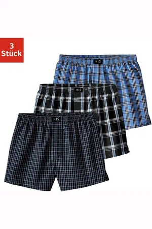 H.I.S Boxershort voor jongens in verschillende coole ruiten (set, 3 stuks)
